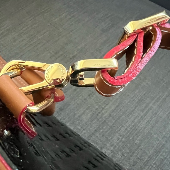 NWT ARCADIA PATENT LEATHER LARGE SATCHEL HANDBAG PURSE - Picture 5 of 16